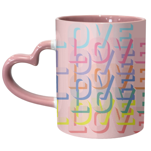 Love in rainbows - unique mug by Luxe and Loco