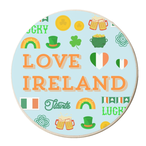 LOVE IRELAND - personalised beer coaster by Lilly Rose