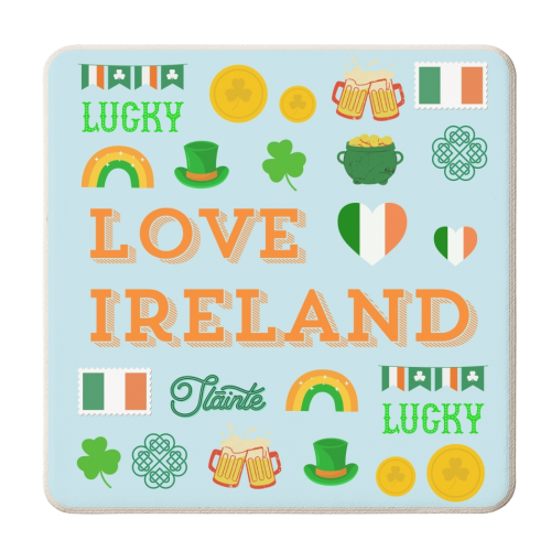 LOVE IRELAND - personalised beer coaster by Lilly Rose
