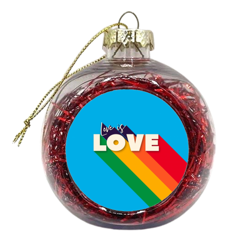 LOVE IS LOVE - xmas bauble by Ania Wieclaw