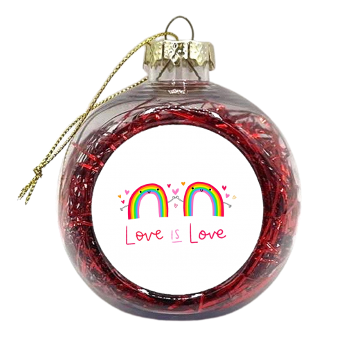 Love is Love - xmas bauble by Jessica Moorhouse