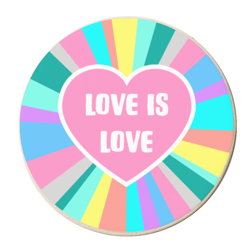Love Is Love Heart - personalised beer coaster by Adam Regester