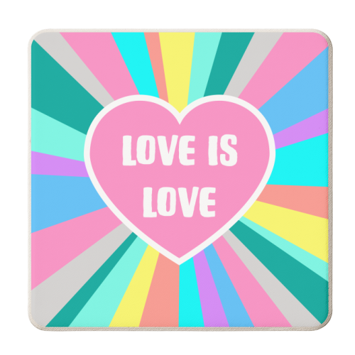 Love Is Love Heart - personalised beer coaster by Adam Regester