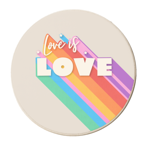 Love Is Love - June Pride Collection - personalised beer coaster by Ania Wieclaw