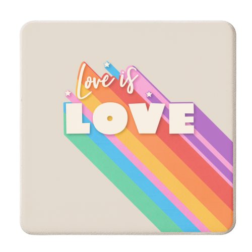 Love Is Love - June Pride Collection - personalised beer coaster by Ania Wieclaw