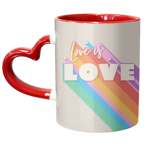 Love Is Love - June Pride Collection - unique mug by Ania Wieclaw