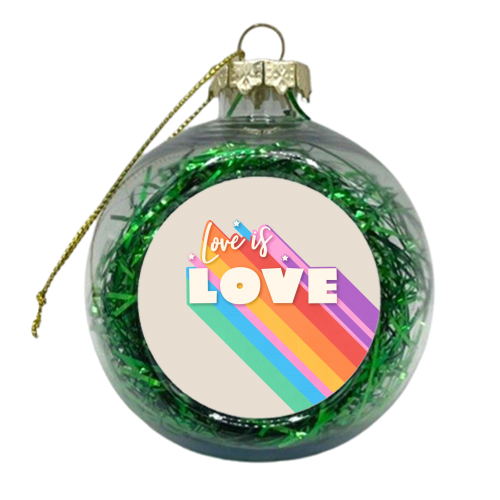 Love Is Love - June Pride Collection - xmas bauble by Ania Wieclaw