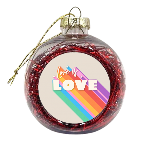 Love Is Love - June Pride Collection - xmas bauble by Ania Wieclaw