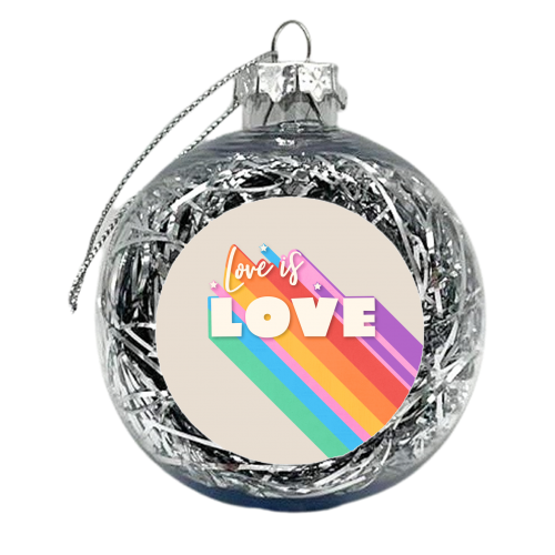 Love Is Love - June Pride Collection - xmas bauble by Ania Wieclaw