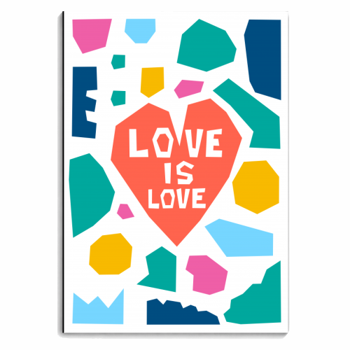 Love Is Love Mosaic Paper cut - personalised A4, A5, A6 notebook by Adam Regester
