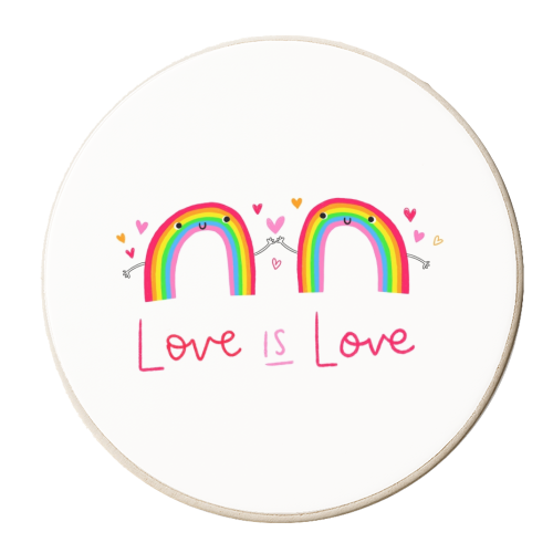 Love is Love - personalised beer coaster by Jessica Moorhouse