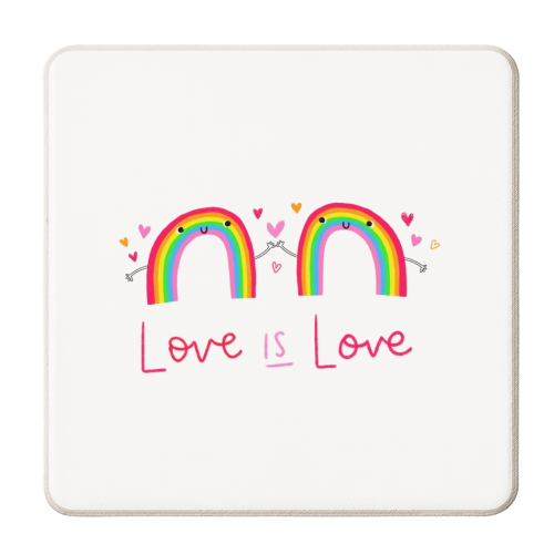 Love is Love - personalised beer coaster by Jessica Moorhouse