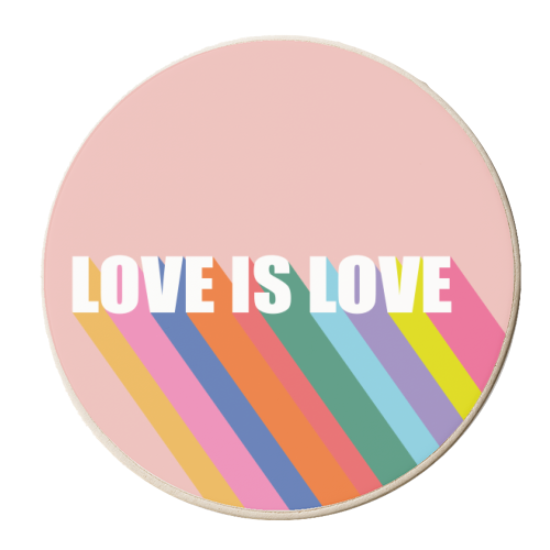 Love is Love - personalised beer coaster by Luxe and Loco