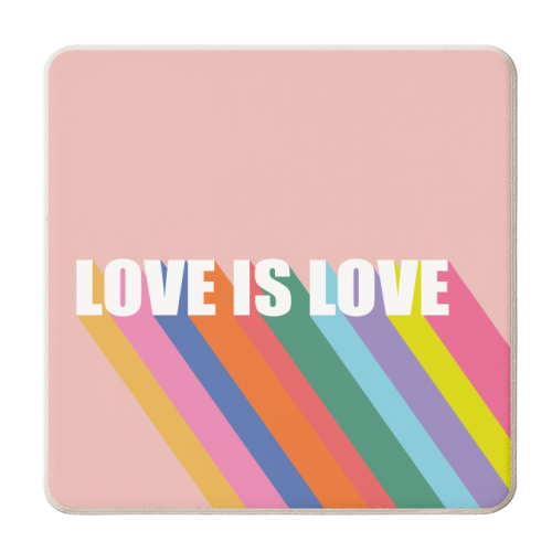 Love is Love - personalised beer coaster by Luxe and Loco