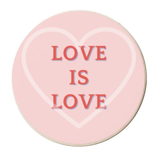 Love is Love - personalised beer coaster by Proper Job Studio