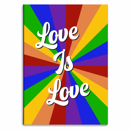 Love is love proud print - personalised A4, A5, A6 notebook by The Girl Next Draw