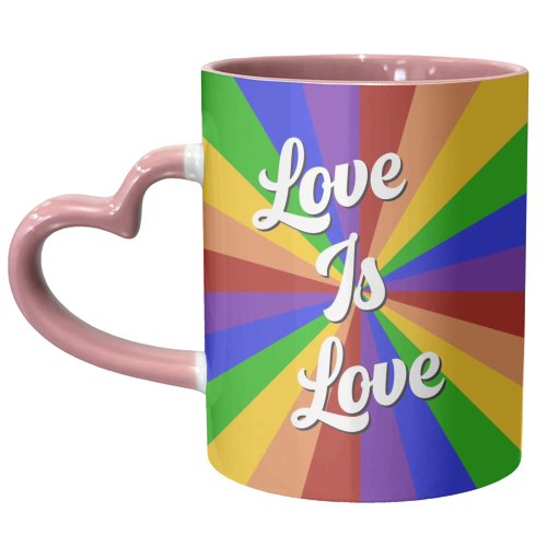 Love is love proud print - unique mug by The Girl Next Draw