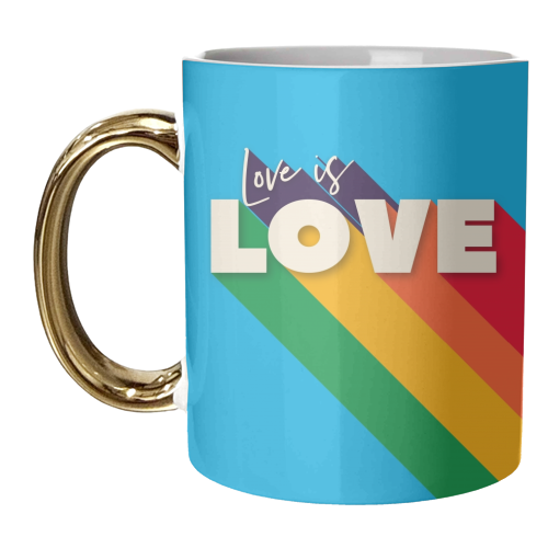 LOVE IS LOVE - unique mug by Ania Wieclaw