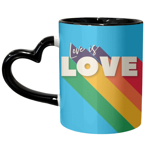 LOVE IS LOVE - unique mug by Ania Wieclaw