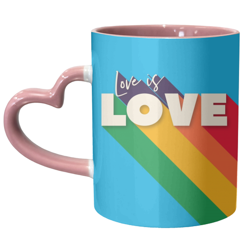 LOVE IS LOVE - unique mug by Ania Wieclaw