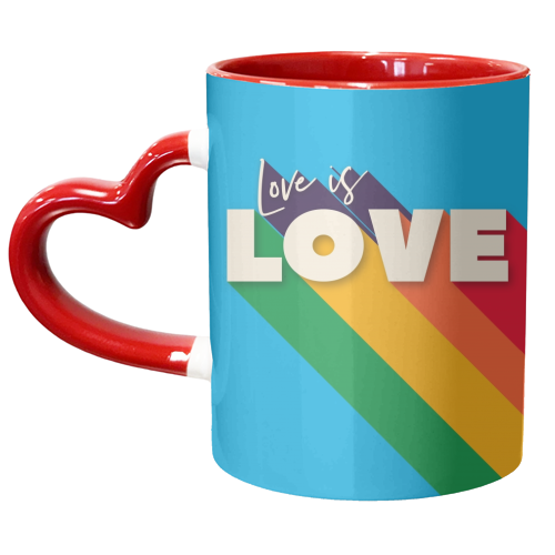 LOVE IS LOVE - unique mug by Ania Wieclaw