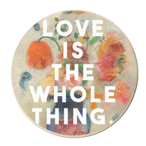 Love Is The Whole Thing - personalised beer coaster by The 13 Prints