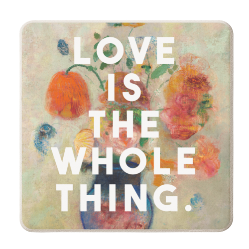 Love Is The Whole Thing - personalised beer coaster by The 13 Prints