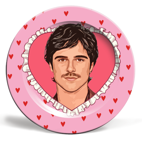 Love Jacob - ceramic dinner plate by DOLLY WOLFE