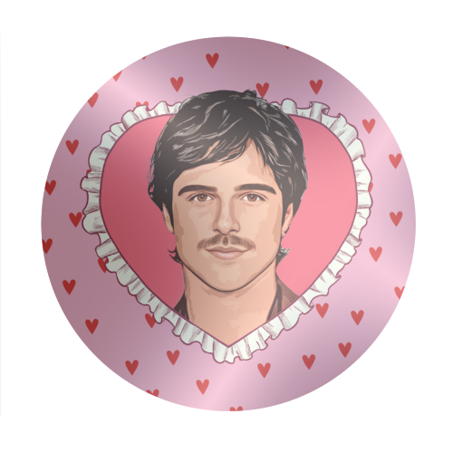 Love Jacob - Circle Sticker by DOLLY WOLFE