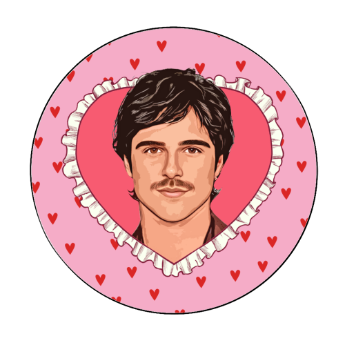 Love Jacob - Circle Sticker by DOLLY WOLFE
