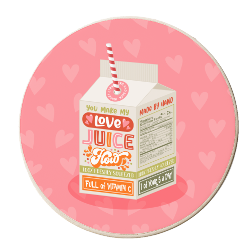 Love Juice - personalised beer coaster by Claire Atwood