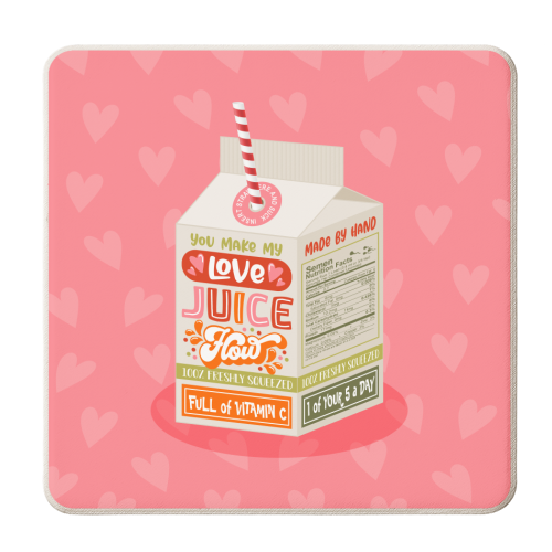 Love Juice - personalised beer coaster by Claire Atwood