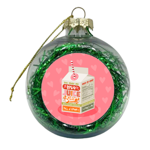 Love Juice - xmas bauble by Claire Atwood