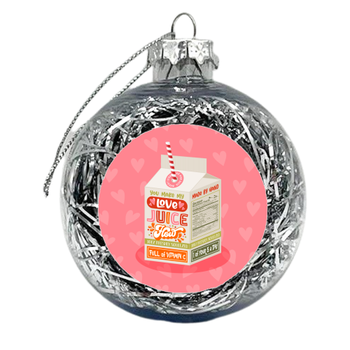 Love Juice - xmas bauble by Claire Atwood