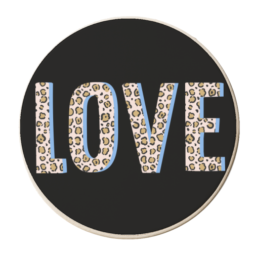 Love Leopard - personalised beer coaster by The 13 Prints