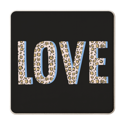 Love Leopard - personalised beer coaster by The 13 Prints