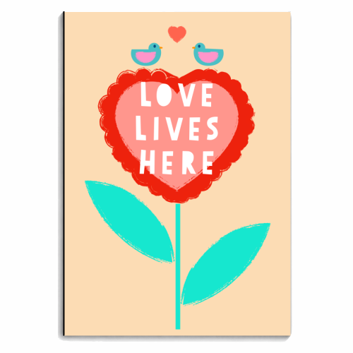 Love Lives Here - personalised A4, A5, A6 notebook by Adam Regester