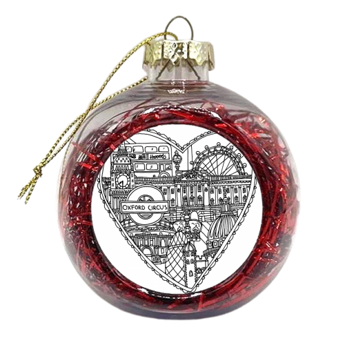 Love London - xmas bauble by Chantelle Bell