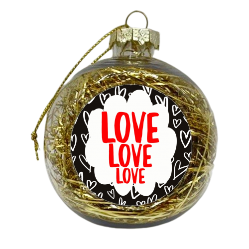 Love Love Love - xmas bauble by Giddy Kipper