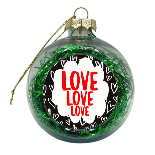 Love Love Love - xmas bauble by Giddy Kipper