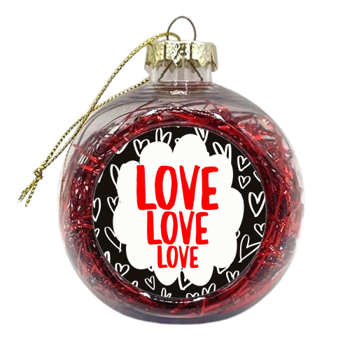 Love Love Love - xmas bauble by Giddy Kipper