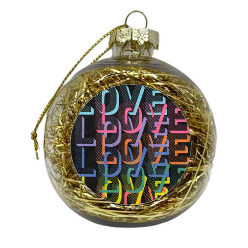 Love/ Love/Love - xmas bauble by Luxe and Loco