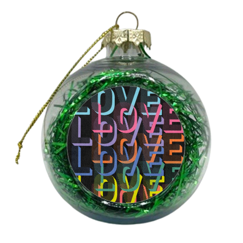 Love/ Love/Love - xmas bauble by Luxe and Loco