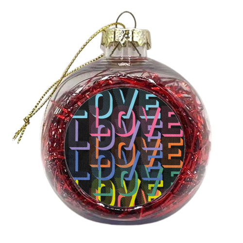 Love/ Love/Love - xmas bauble by Luxe and Loco