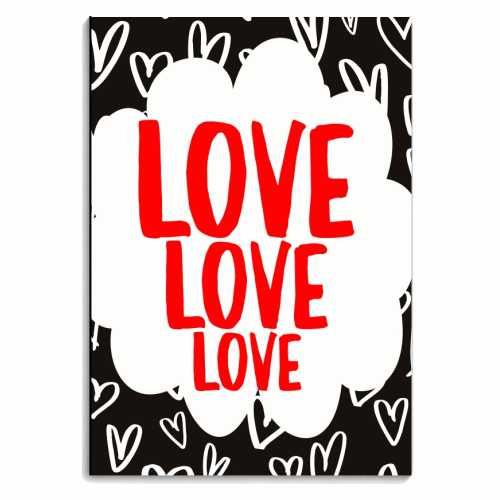 Love Love Love - personalised A4, A5, A6 notebook by Giddy Kipper