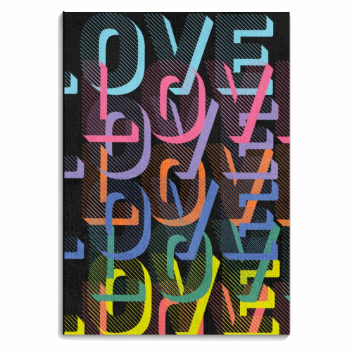 Love/ Love/Love - personalised A4, A5, A6 notebook by Luxe and Loco