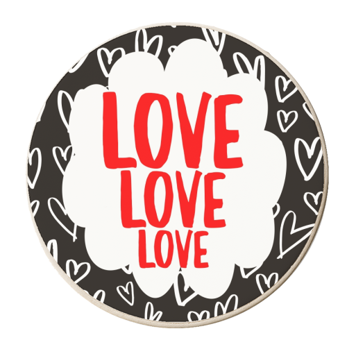 Love Love Love - personalised beer coaster by Giddy Kipper