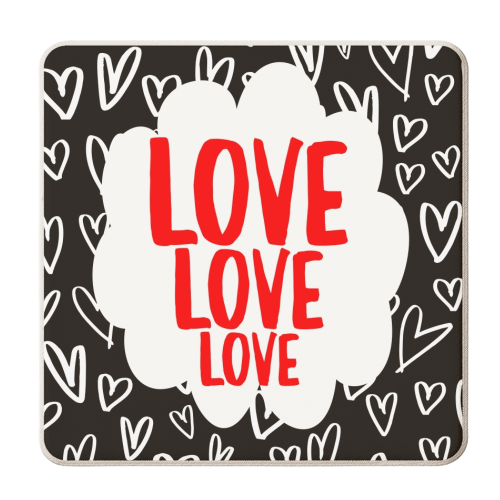 Love Love Love - personalised beer coaster by Giddy Kipper