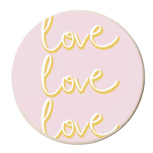 love love love - personalised beer coaster by Ohkimiko