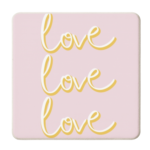 love love love - personalised beer coaster by Ohkimiko